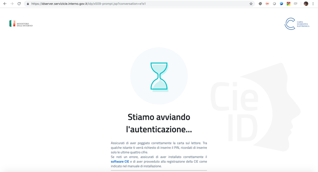 Processo di autenticazione del CieID Server